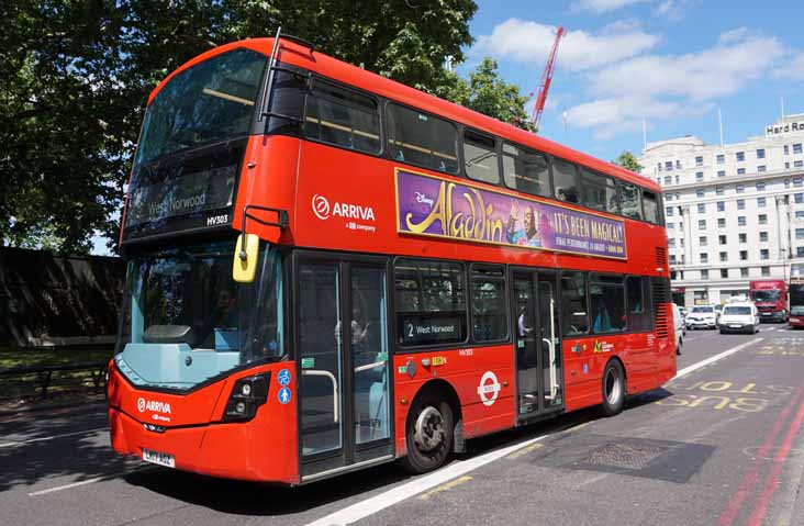 Arriva London Volvo B5LH Wright HV303